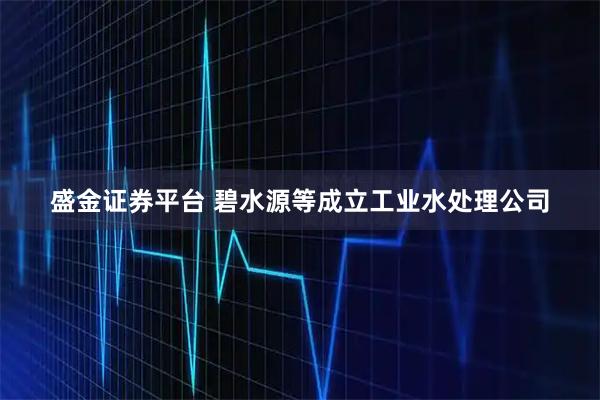 盛金证券平台 碧水源等成立工业水处理公司